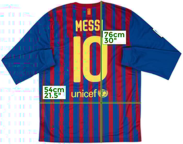 2011-12 Barcelona Home L/S Shirt Messi #10 (L)
