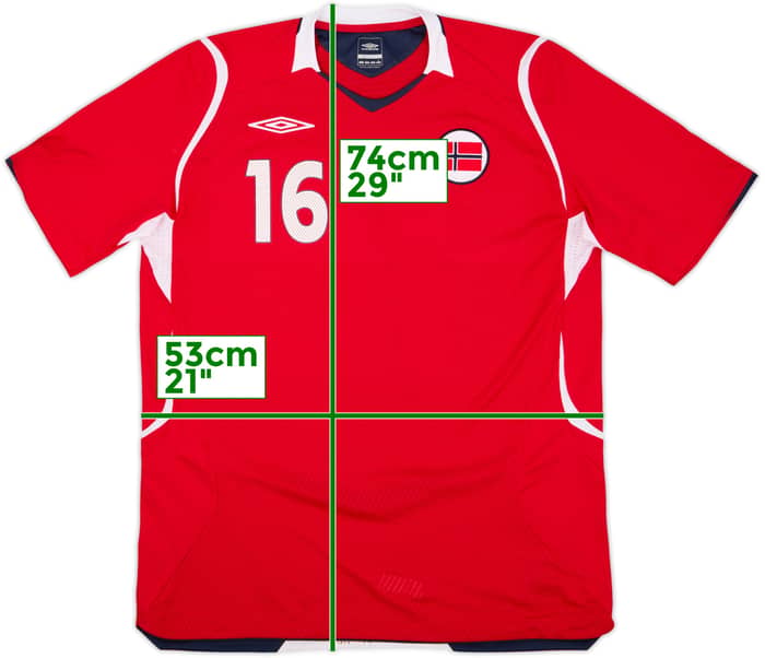 2008-10 Norway Match Issue Home Shirt #16