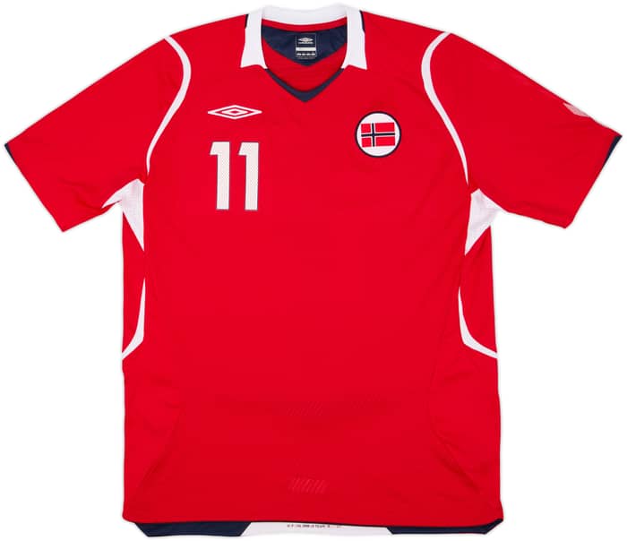 2008-10 Norway Match Issue Home Shirt #11