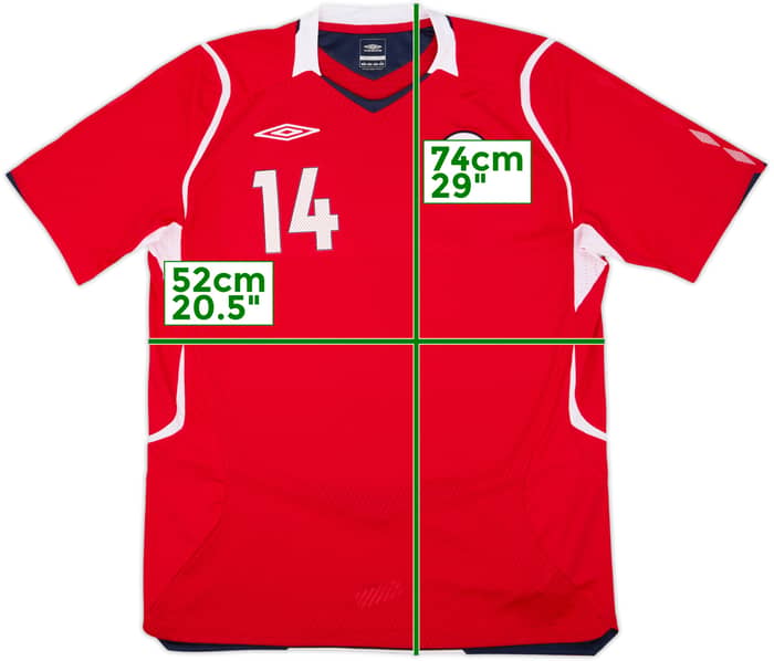 2008-10 Norway Match Issue Home Shirt #14