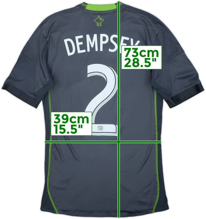 Camiseta auténtica de visitante del Seattle Sounders 2013-14 Dempsey #2 (S)