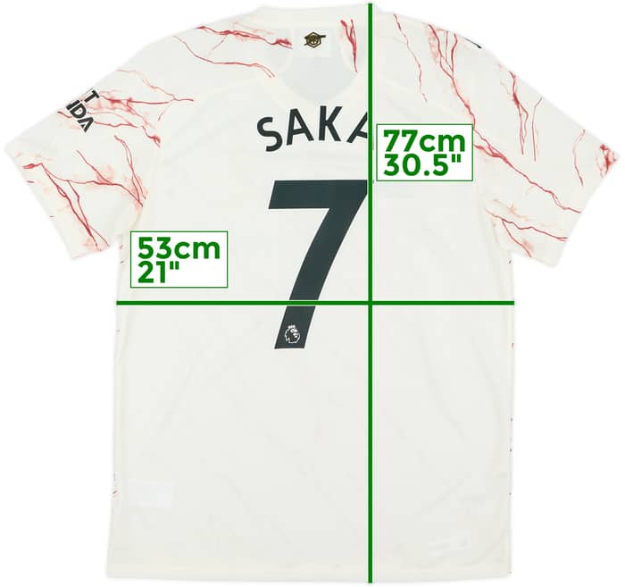 2020-21 Arsenal Away Shirt Saka #7 (L)