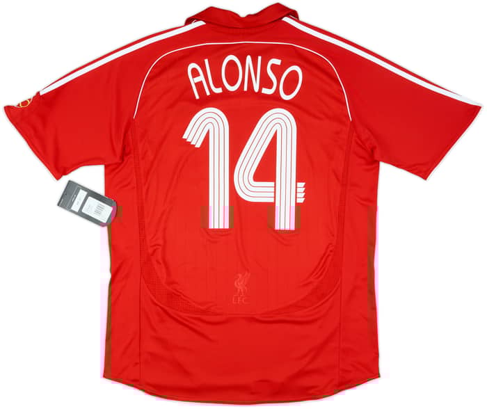 2006-08 Liverpool Home Shirt Alonso #14 (L)