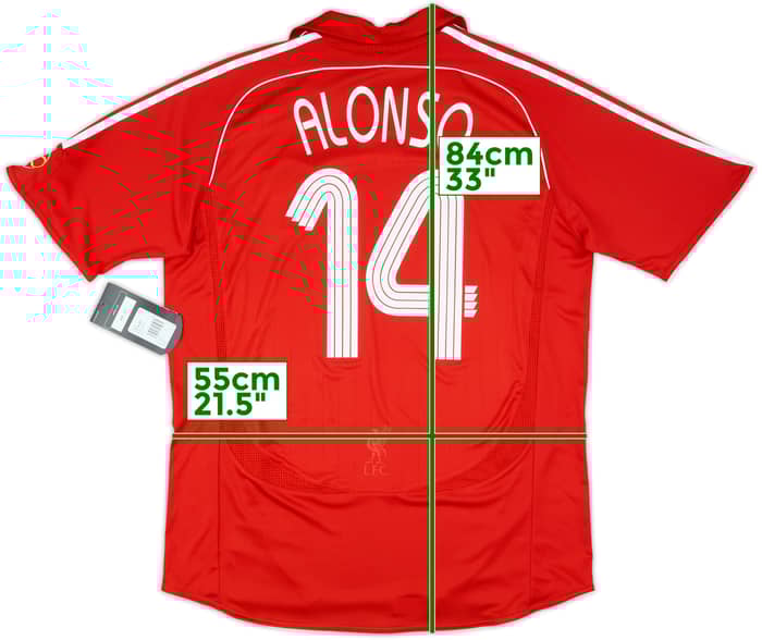 2006-08 Liverpool Home Shirt Alonso #14 (L)