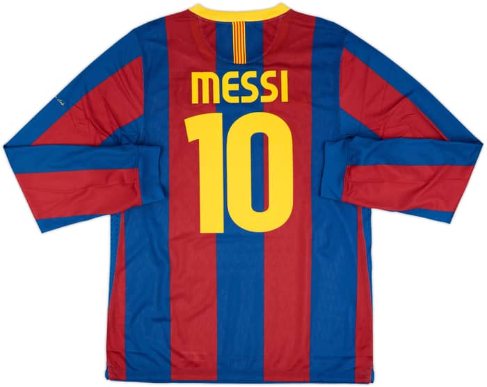 2010-11 Barcelona Player Issue Home L/S Shirt Messi #10 (XL)