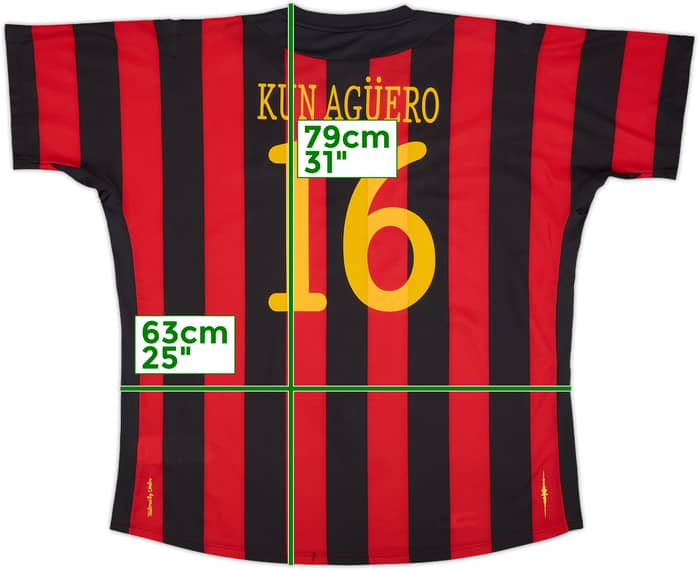 2011-12 Manchester City Away Shirt Kun Aguero #16 (XXL)