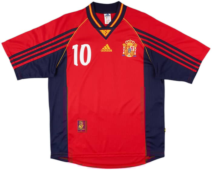 1998-99 Spain Home Shirt Raul #10 - 8/10 - (M)