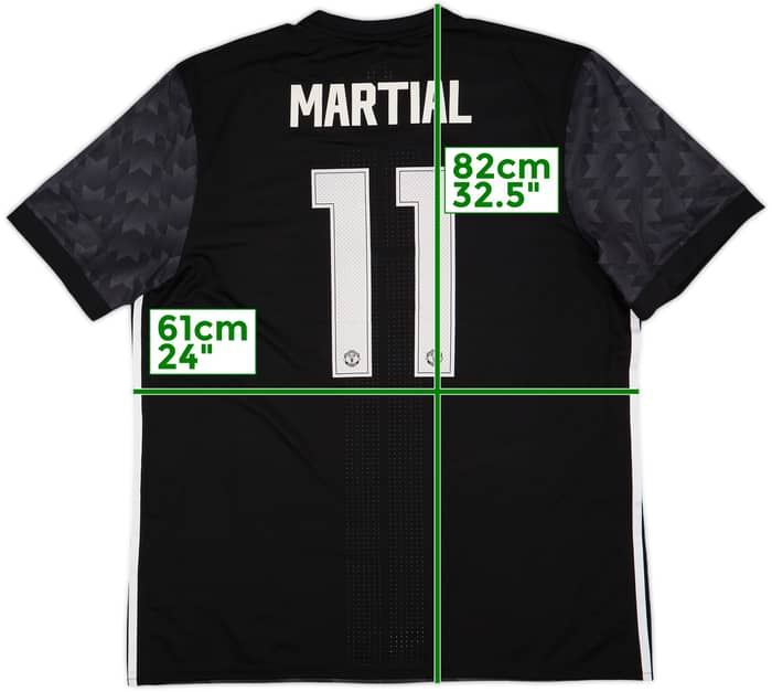 2017-18 Manchester United Authentic Away Shirt Martial #11 (XXL)