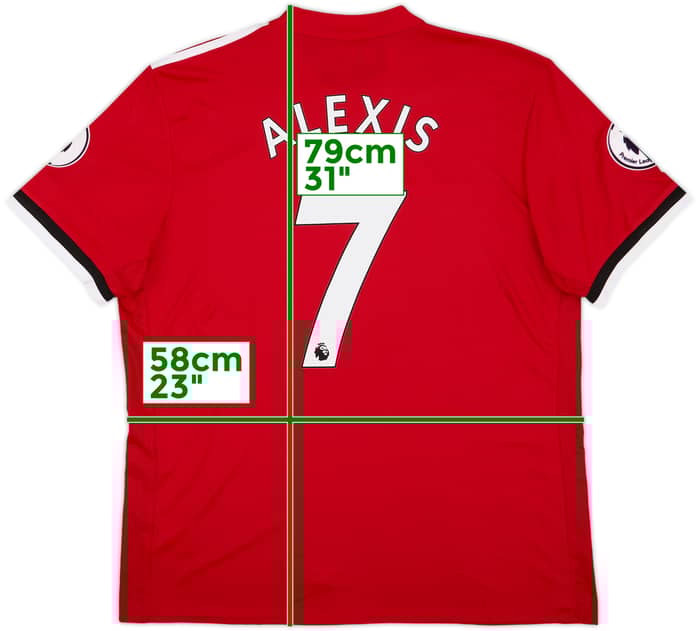 2017-18 Manchester United Home Shirt Alexis #7 (XL)