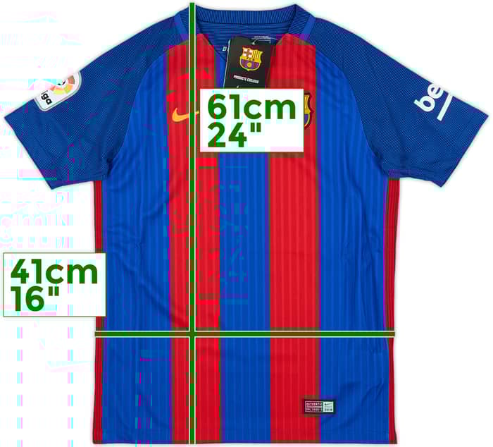 2016-17 Barcelona Home Shirt (M.Boys)