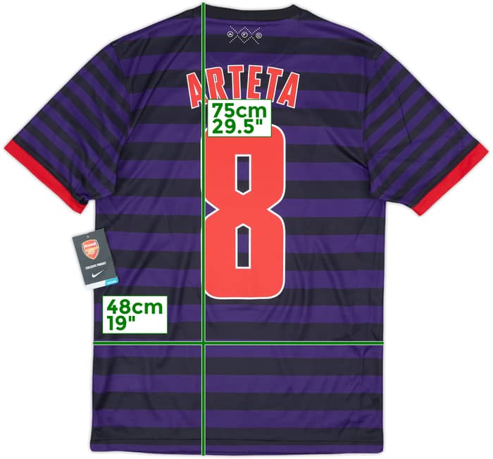 2012-13 Arsenal Away Shirt Arteta #8 (S)