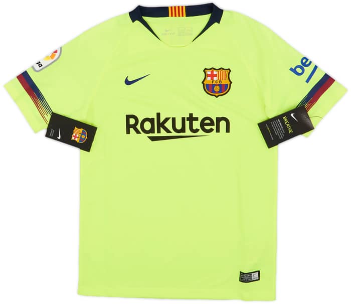 2018-19 Barcelona Away Shirt (M.Boys)