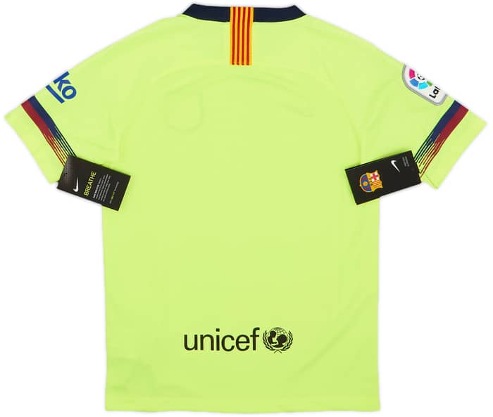2018-19 Barcelona Away Shirt (M.Boys)