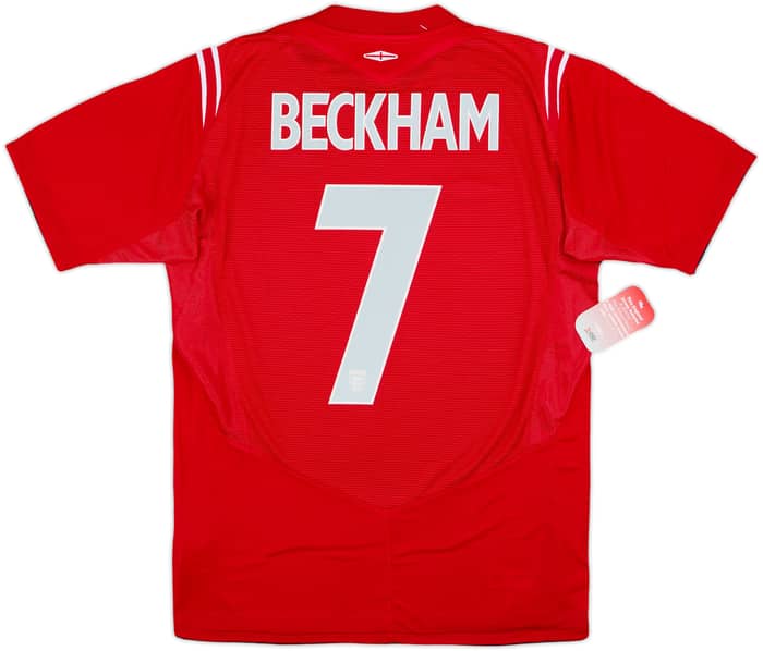 2004-06 Inglaterra Camiseta Visitante Beckham #7 (M)