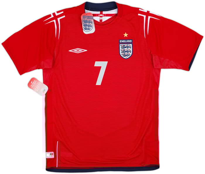 2004-06 Inglaterra Camiseta Visitante Beckham #7 (M)