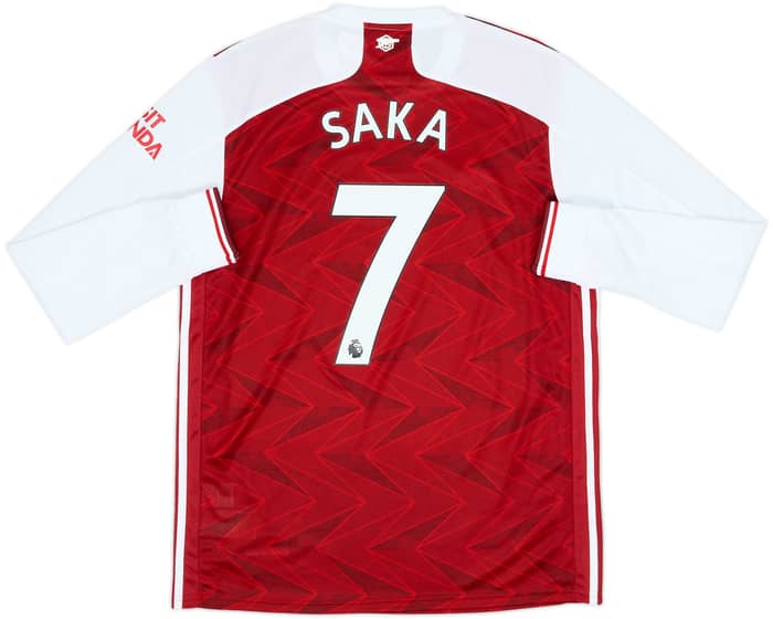 2020-21 Arsenal Home L/S Shirt Saka #7 - 10/10 - (L)
