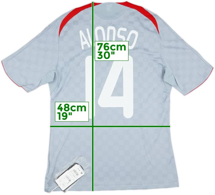 2008-09 Liverpool Away Shirt Alonso #14 (M)