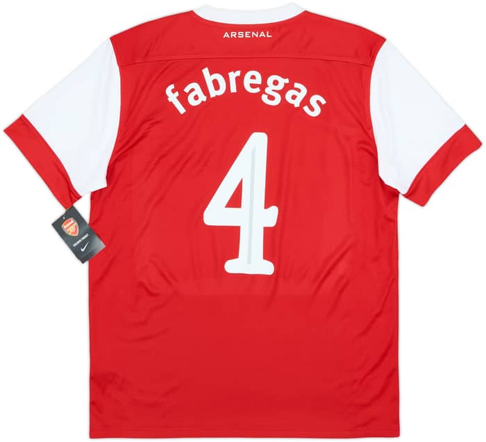 2010-11 Arsenal Home Shirt Fabregas #4 (L)