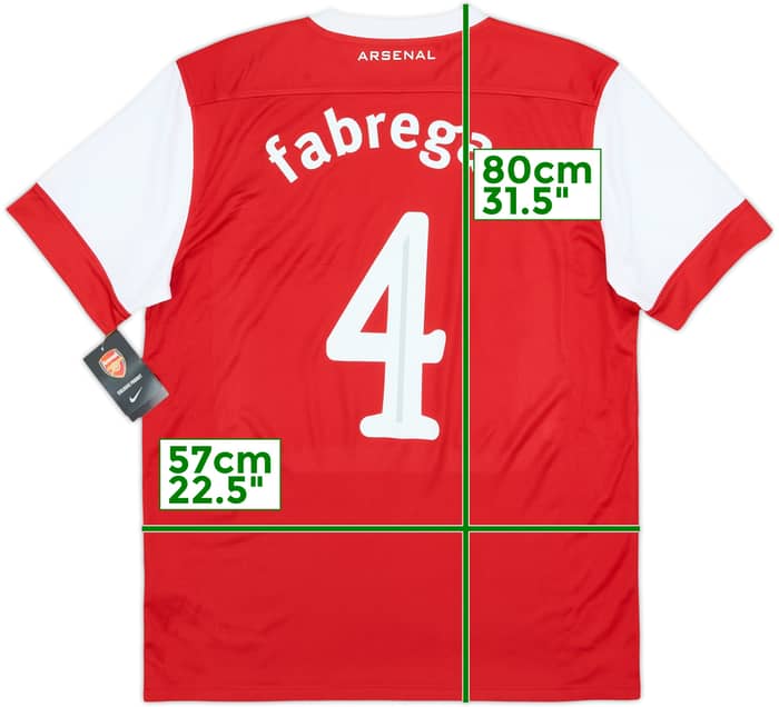 2010-11 Arsenal Home Shirt Fabregas #4 (L)