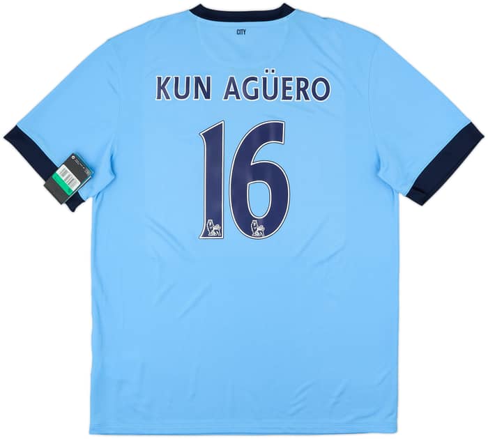 2014-15 Manchester City Home Shirt Kun Aguero #16 (XL)