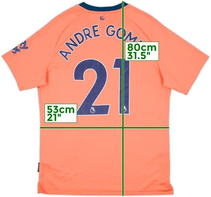 2019-20 Everton Away Shirt Andre Gomes #21 (L)