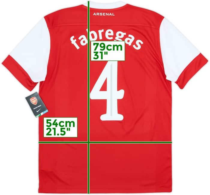 2010-11 Arsenal Home Shirt Fabregas #4 (M)