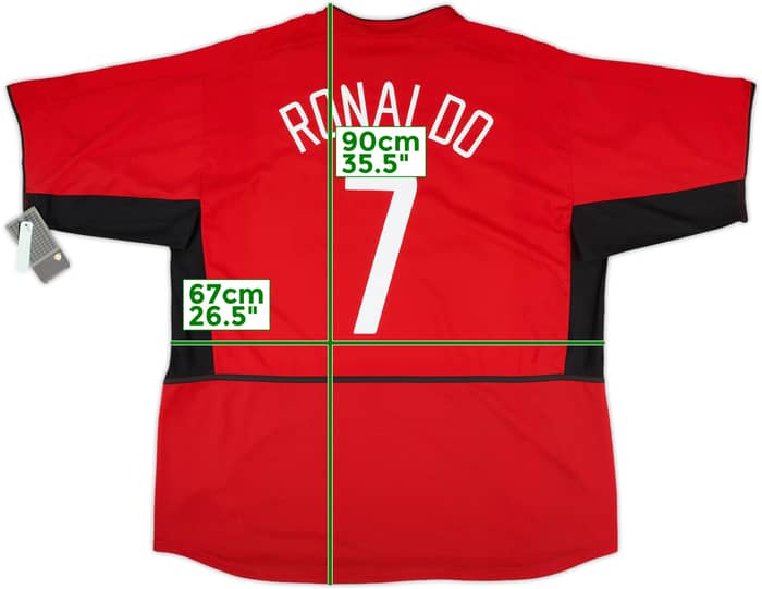 2002-04 Manchester United Home Shirt Ronaldo #7 (3XL)