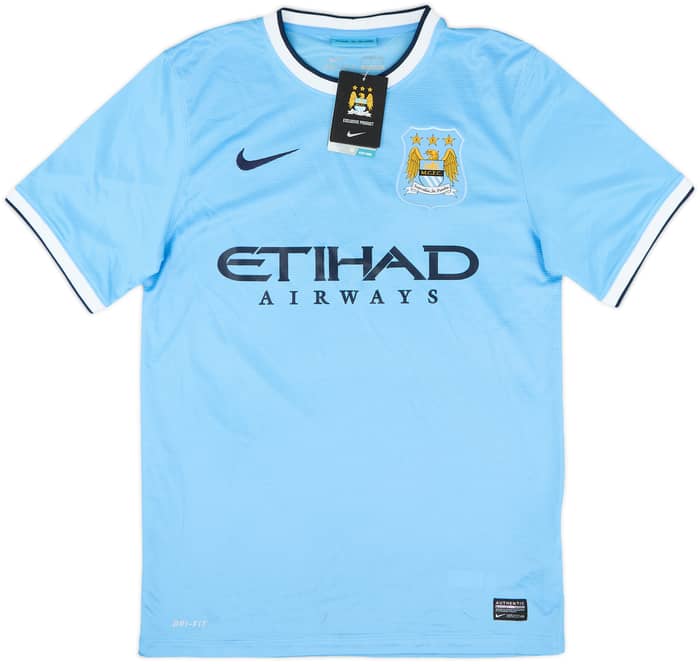 2013-14 Manchester City Home Shirt Kompany #4 (S)