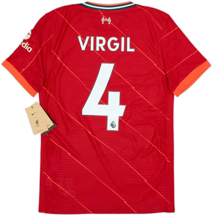 2021-22 Liverpool Authentic Home Shirt Virgil #4 (S)