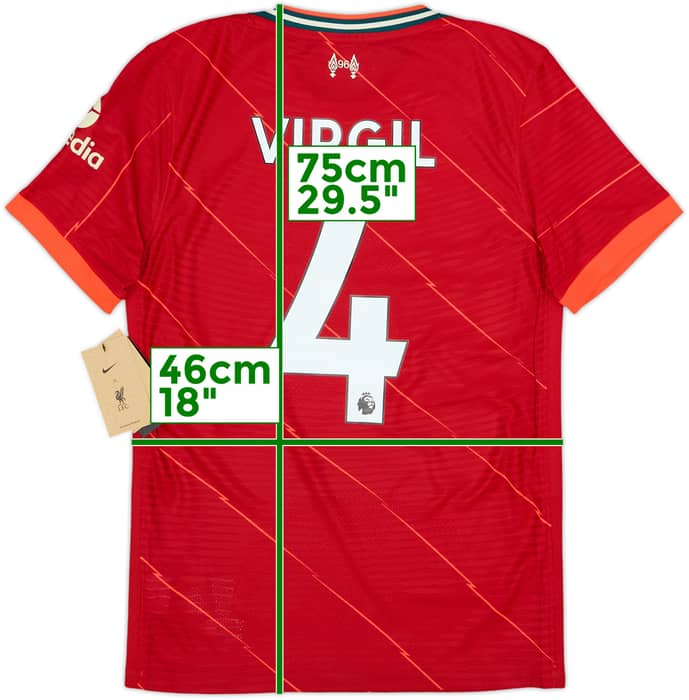 2021-22 Liverpool Authentic Home Shirt Virgil #4 (S)