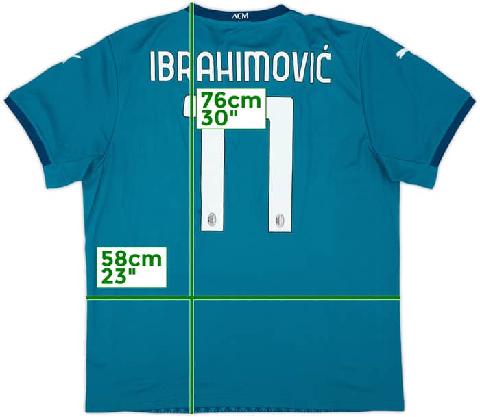 2020-21 AC Milan Third Shirt Ibrahimovic #11 (XL)