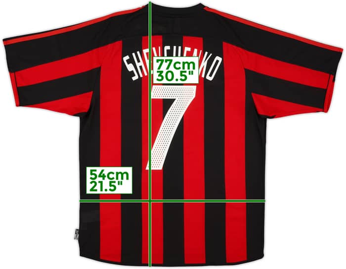 2003-04 AC Milan Home Shirt Shevchenko #7 (M)