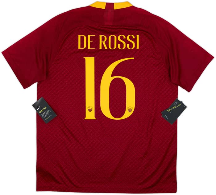 2018-19 Roma Home Shirt De Rossi #16 (L)