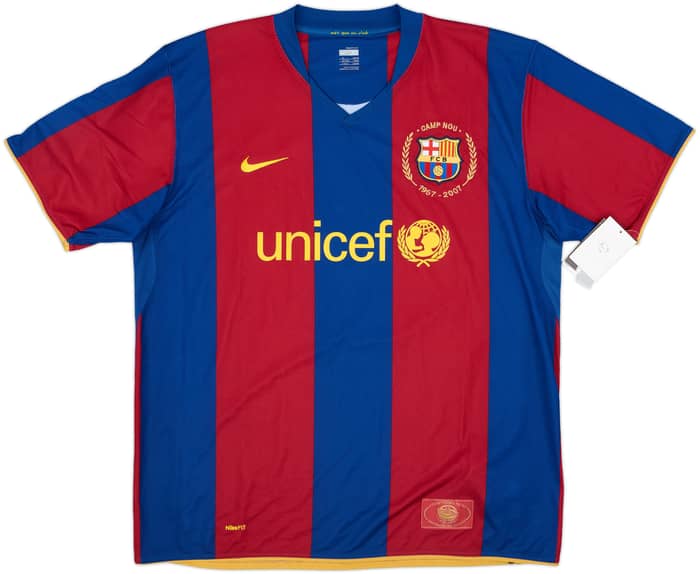 2007-08 Barcelona Home Shirt Ronaldinho #10 (XL)
