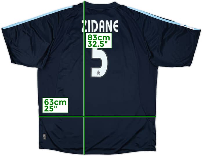 2003-04 Real Madrid Away Shirt Zidane #5 (XL)