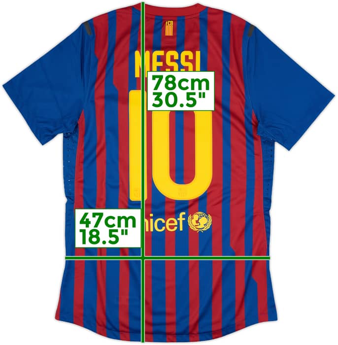 2011-12 Barcelona Home Player Issue Shirt Messi Messi #10 - 8/10 - (M)