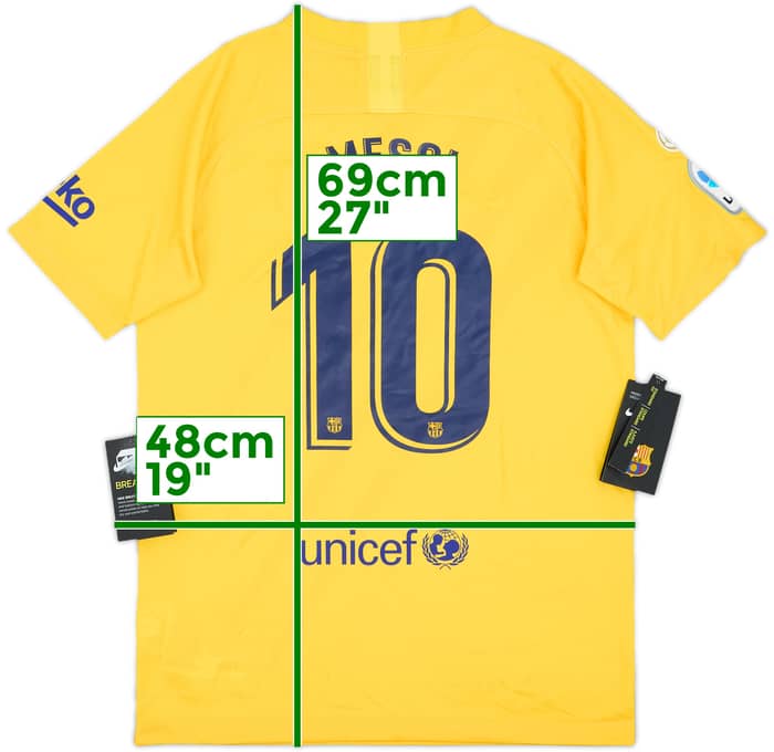 2019-20 Barcelona 'Senyera' Fourth Shirt Messi #10 (XL.Boys)