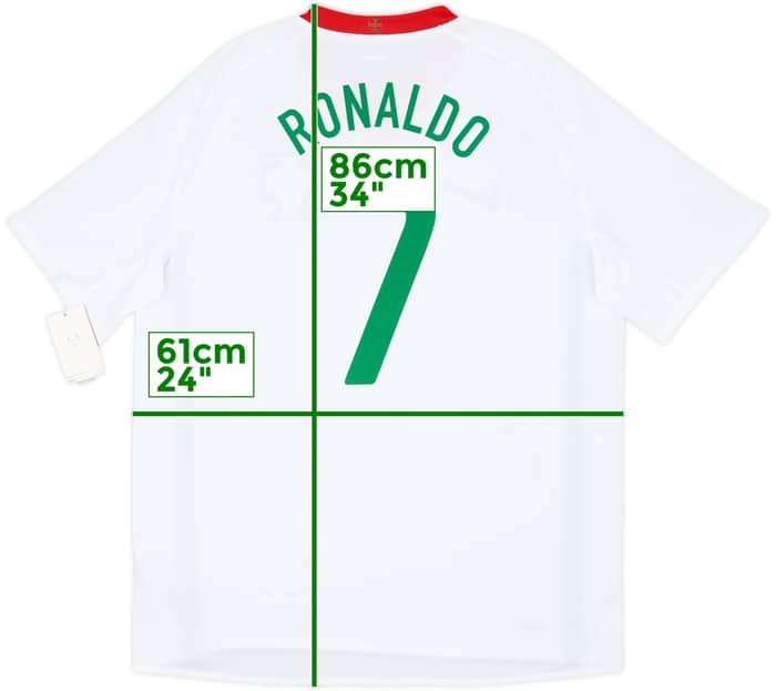 2008-10 Portugal Away Shirt Ronaldo #7 (XL)
