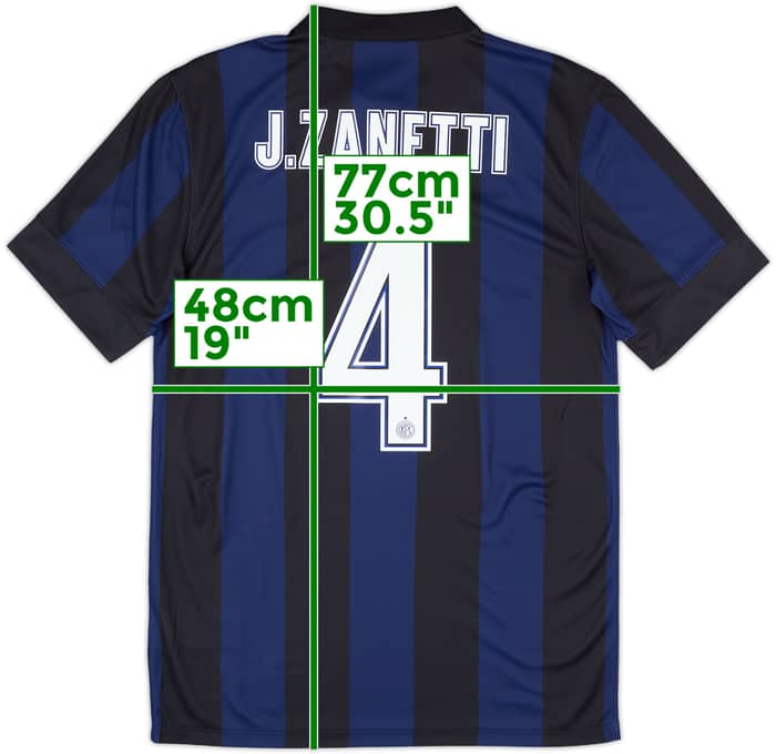 2013-14 Inter Milan Home Shirt J.Zanetti #4 (S)