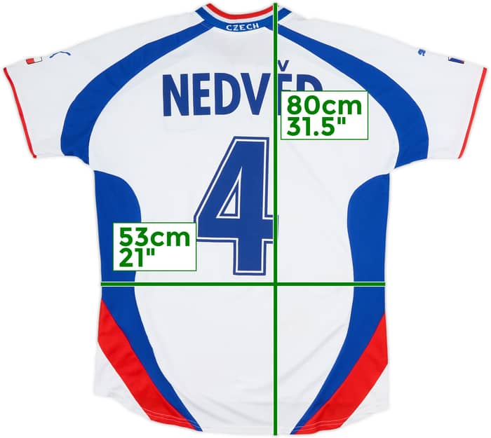 2000-02 Czech Republic Away Shirt Nedved #4 - 6/10 - (L)