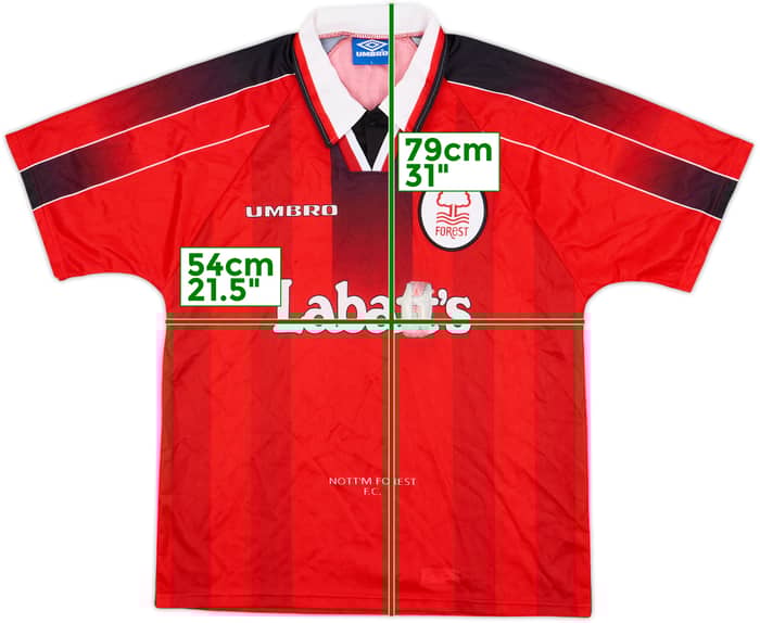 1996-97 Nottingham Forest Home Shirt - 5/10 - (L)