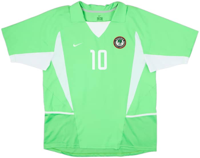 2002-04 Nigeria Home Shirt Okocha #10 - 8/10 - (L)