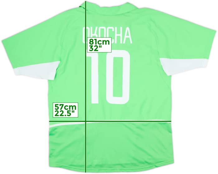 2002-04 Nigeria Home Shirt Okocha #10 - 8/10 - (L)