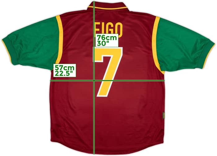 1999-00 Portugal Home Shirt Figo #7 - 6/10 - (L)