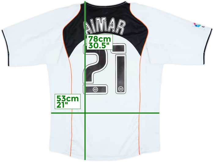 2004-05 Valencia Home Shirt Aimar #21 - 8/10 - (L)