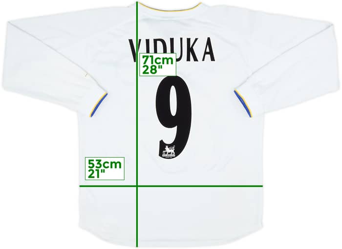 2000-02 Leeds United Home L/S Shirt Viduka #9 - 6/10 - (M)