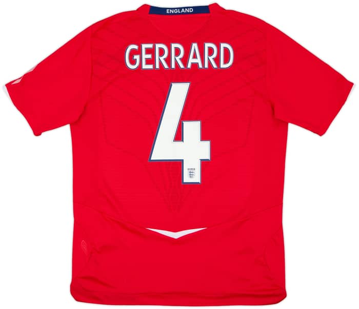 2008-10 England Away Shirt Gerrard #4 - 7/10 - (L)