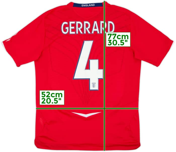 2008-10 England Away Shirt Gerrard #4 - 7/10 - (L)