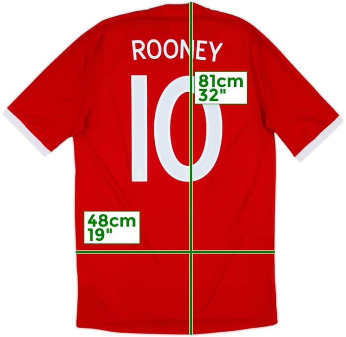 2010-11 England Away Shirt Rooney #10 - 10/10 - (M)