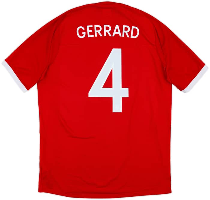 2010-11 England 'South Africa' Away Shirt Gerrard #4 - 7/10 - (L)